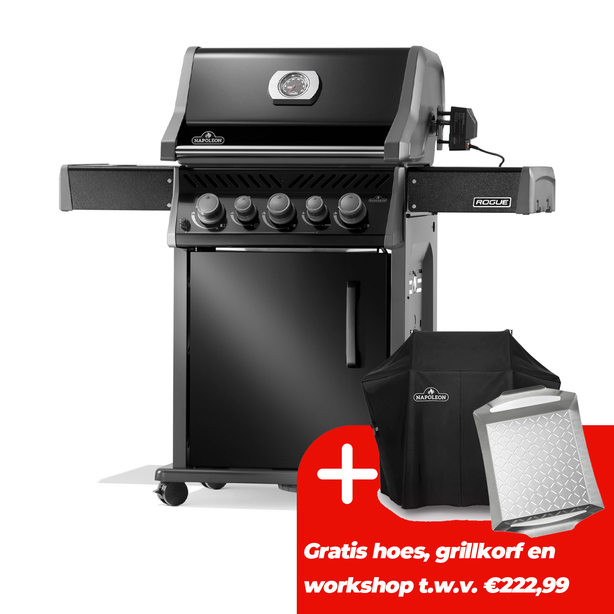 Napoleon Rogue 425 Gas BBQ Zwart Barbecue - afbeelding 1