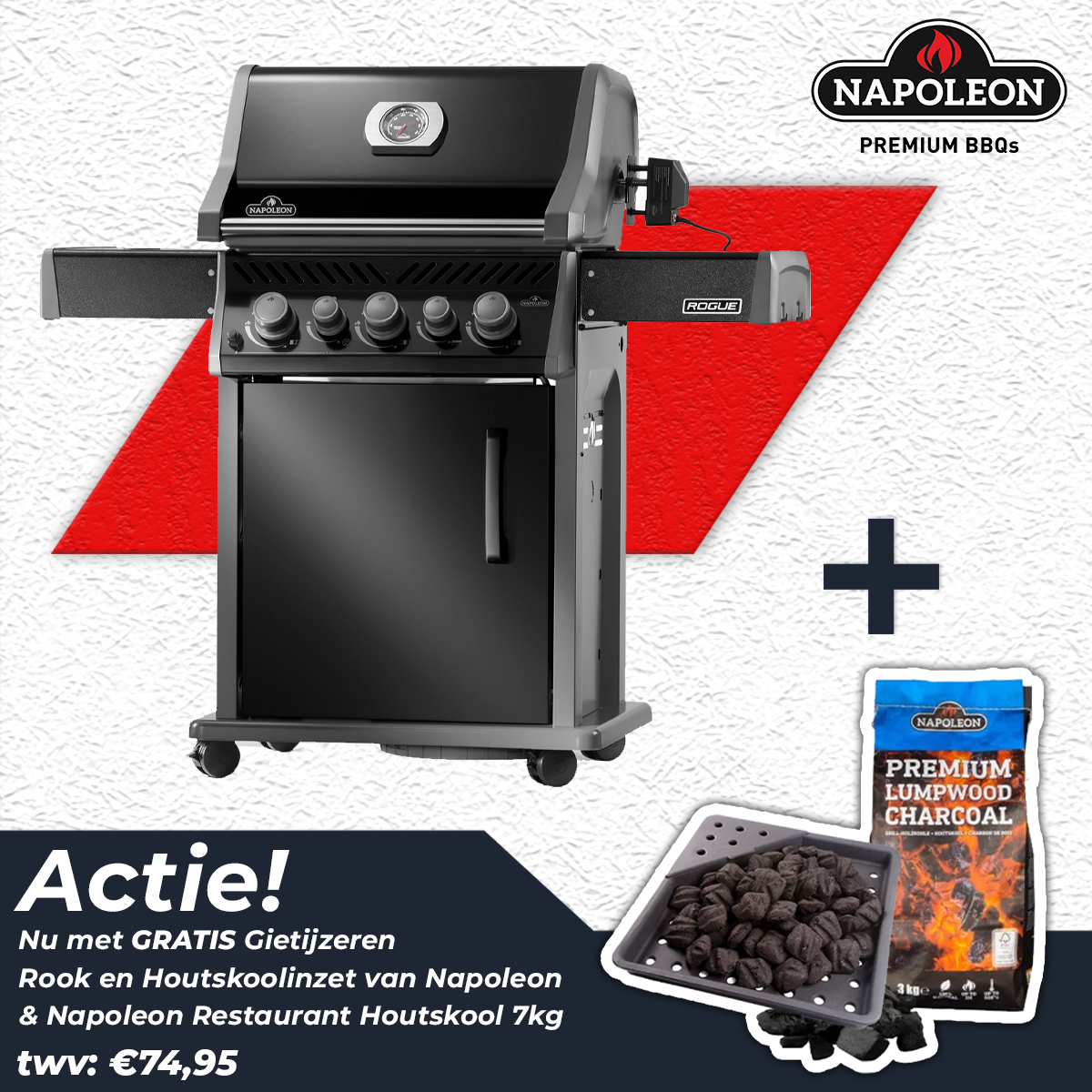 Napoleon Rogue 425 Gas BBQ Zwart Barbecue - afbeelding 1