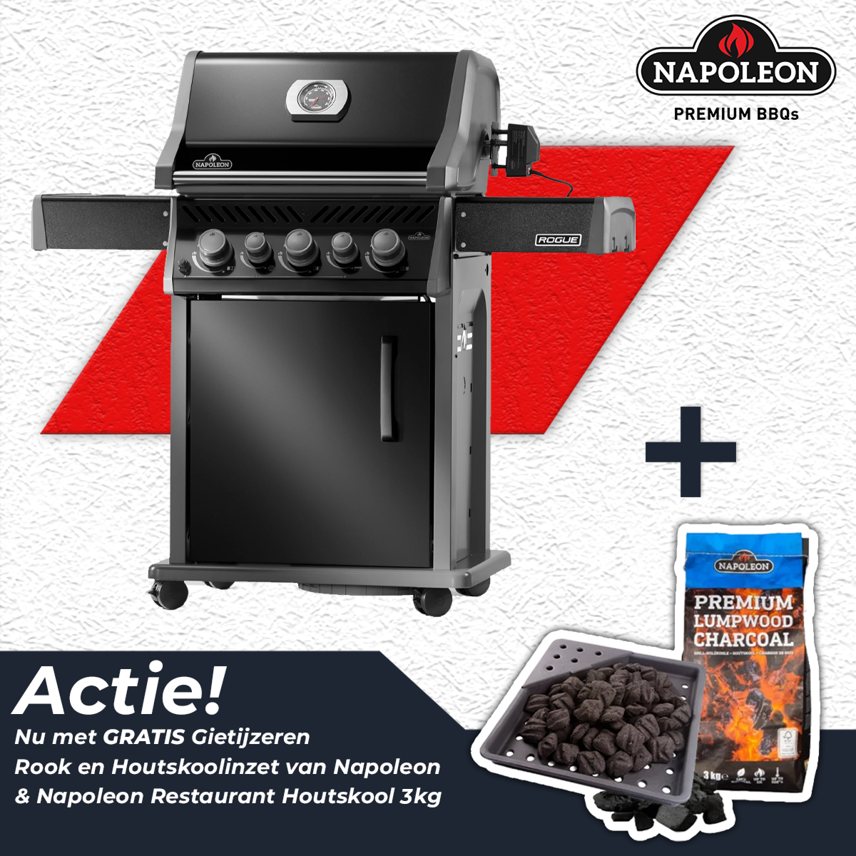Napoleon Rogue 425 Gas BBQ Zwart Barbecue - afbeelding 1