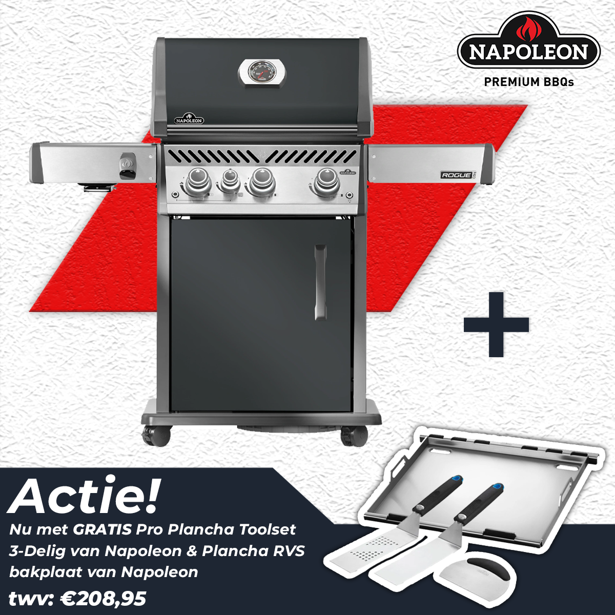 Napoleon Rogue Pro 425 Gas BBQ Limited Edition Grijs Barbecue - afbeelding 1