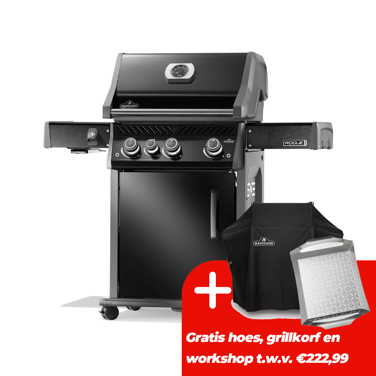 Napoleon Rogue PRO 425 Gas BBQ Zwart Barbecue - afbeelding 1