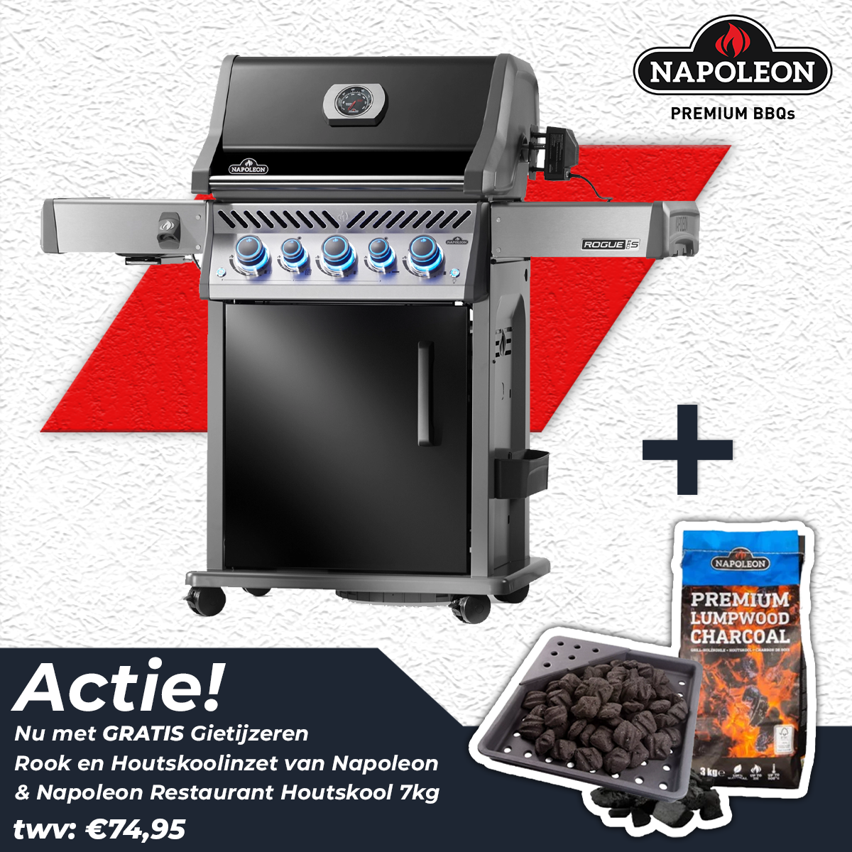 Napoleon Rogue PRO-S 425 Gas BBQ Zwart Barbecue - afbeelding 1