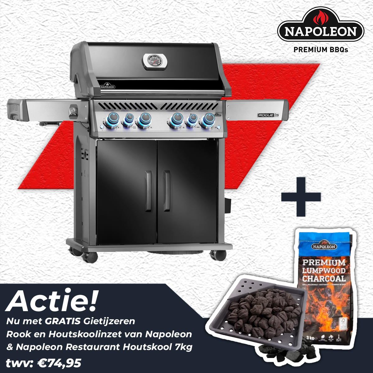 Napoleon Rogue PRO-S 525 Gas BBQ Zwart Barbecue - afbeelding 1