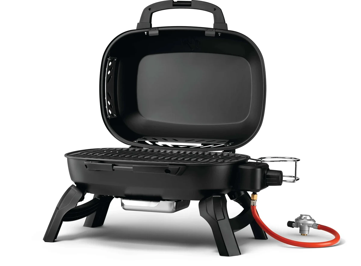 Napoleon TravelQ™ 240 Draagbare Gasbarbecue schuin open, Napoleon, BBQkopen