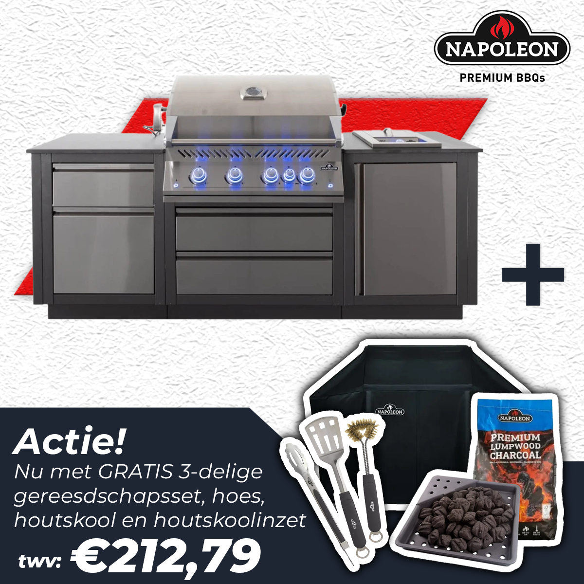 OASIS™ 105 Compact Inbouwbarbecue 700 Serie 32 actie, Napoleon, BBQkopen