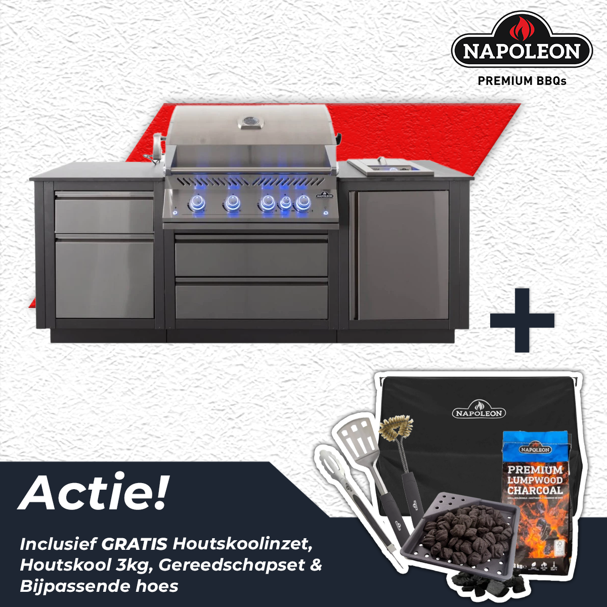 OASIS™ 105 Compact Inbouwbarbecue 700 Serie 32 actie, Napoleon, BBQkopen