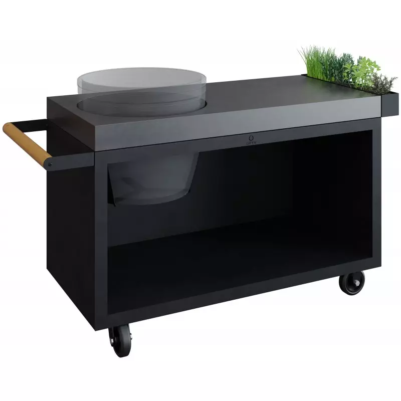 OFYR Kamado Table Black 135 PRO Concrete TB - bbqkopen.nl