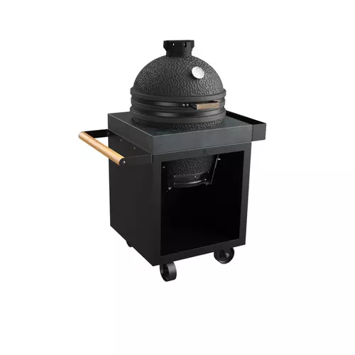 OFYR Kamado Table Black 65 PRO Concrete TB met kamado - bbqkopen.nl