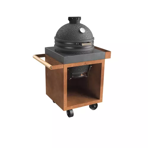 OFYR Kamado Table Corten  65 PRO Concrete TB - met kamado - bbqkopen.nl