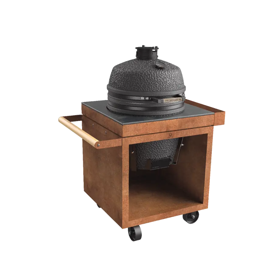 Ofyr Kamado Table Corten 75 PRO+ Corten Ceramic Dark, Ofyr, BBQkopen