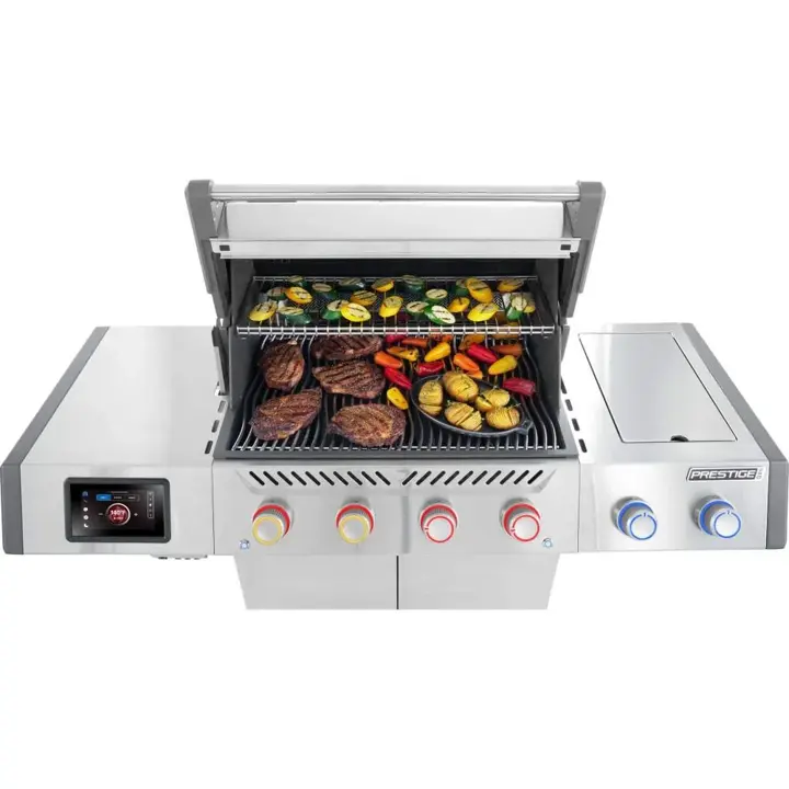 Prestige pro 500 connected zwart sfeer bovenaanzicht, Napoleon, bbqkopen.nl