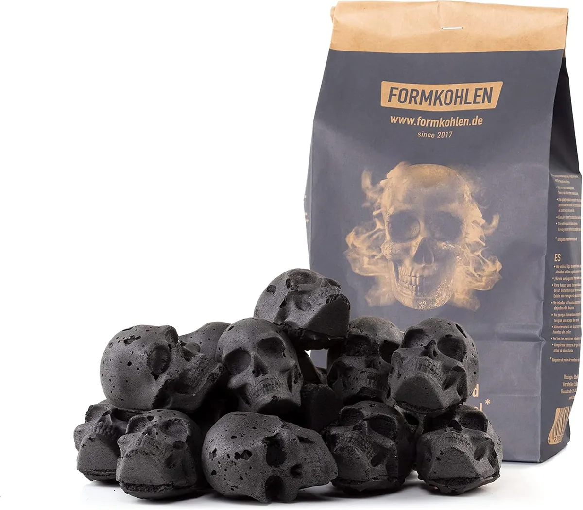 Skulls Doodskop briketten 15 stuks, bbqkopen