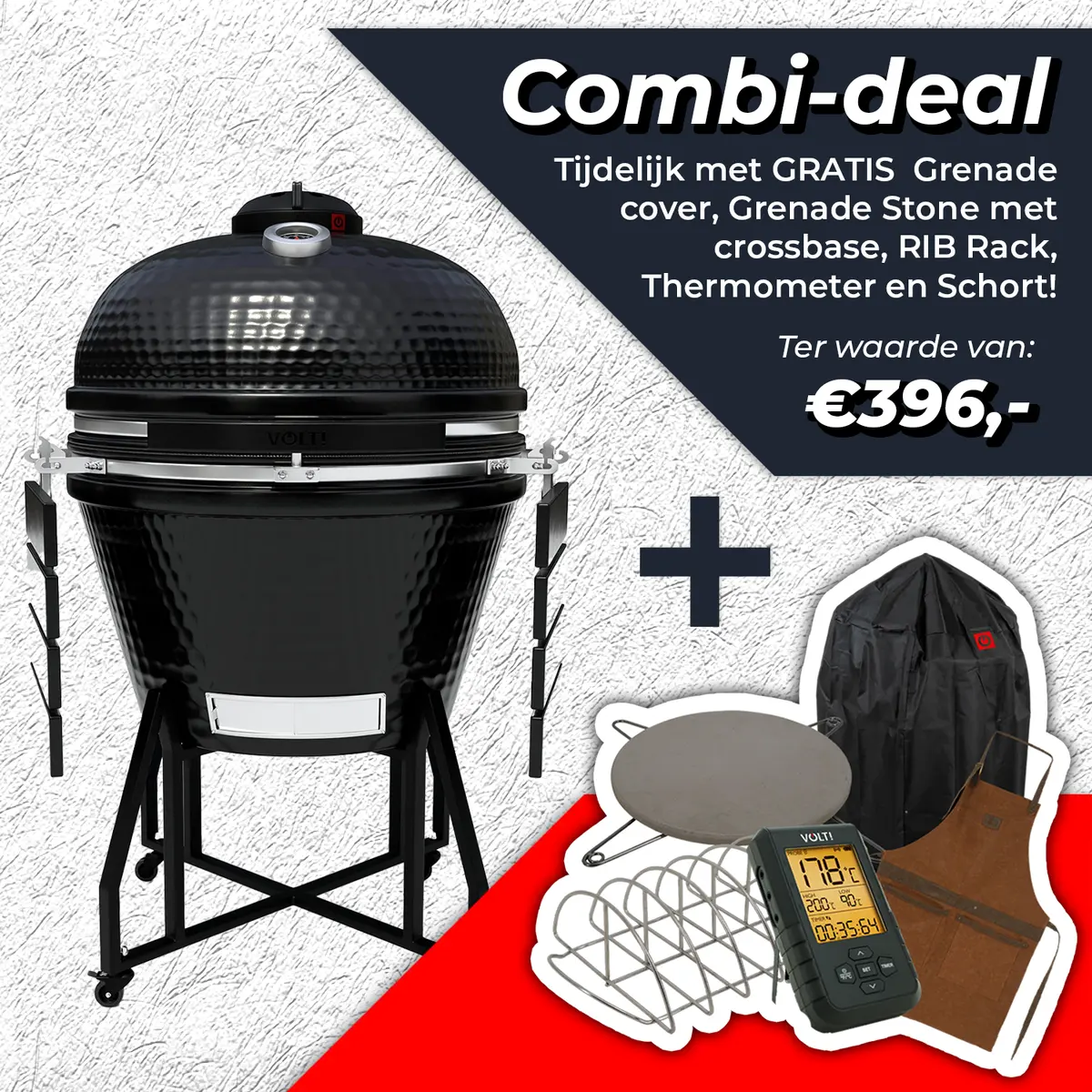 Volt! Industries Grenade Grill 24 Inch Set, Weber, BBQkopen