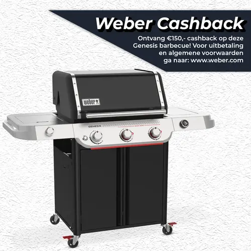 Weber Genesis E-335W Gasbarbecue Gas BBQ E335W Barbecue Zwart - afbeelding 1
