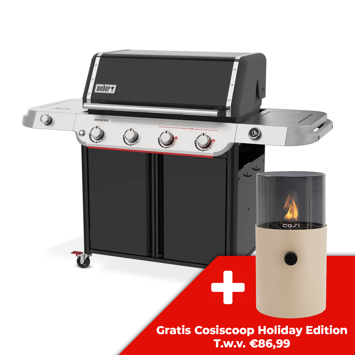 Weber Genesis E-435W Gasbarbecue Gas BBQ E435W Barbecue Zwart - afbeelding 1
