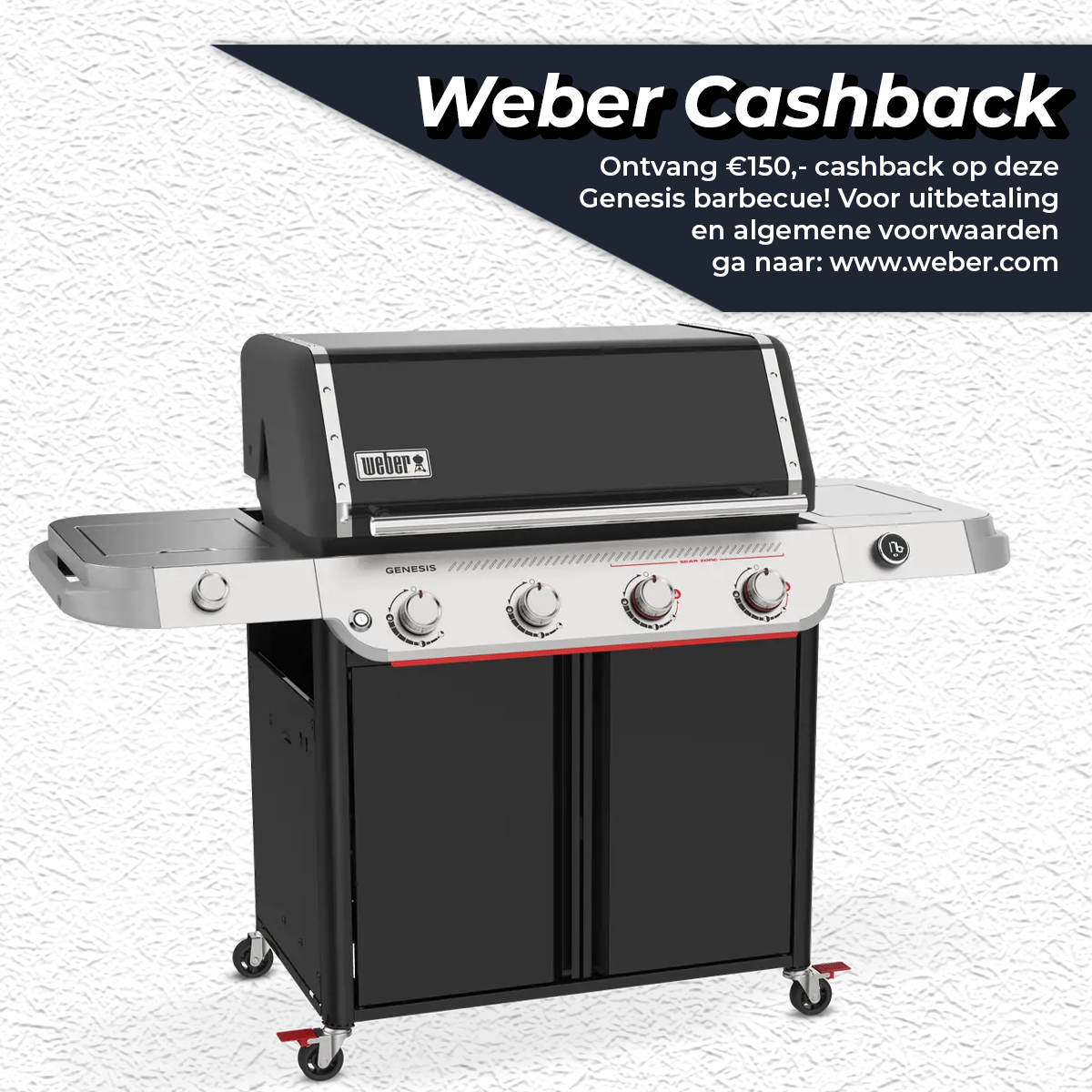 Weber Genesis E-435W Gasbarbecue Gas BBQ E435W Barbecue Zwart - afbeelding 1