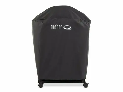 Weber Premium Barbecuehoes Q1000N Q2000N met Onderstel Stand Zwart BBQ Hoes Beschermhoes Cover