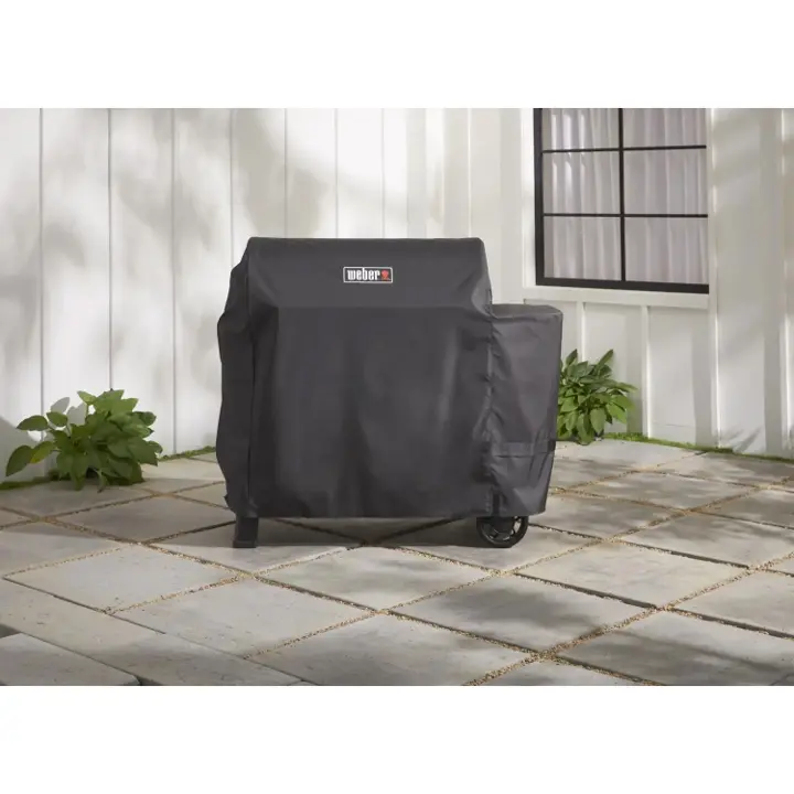Weber Premium Barbecuehoes Searwood XL 600 Zwart Pellet BBQ Hoes Beschermhoes sfeer, Weber, bbqkopen