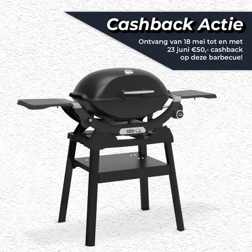 Weber Q 2200N Gas BBQ met stand Barbecue Q2200N Werkblad Zwart Onderstel Black Frame