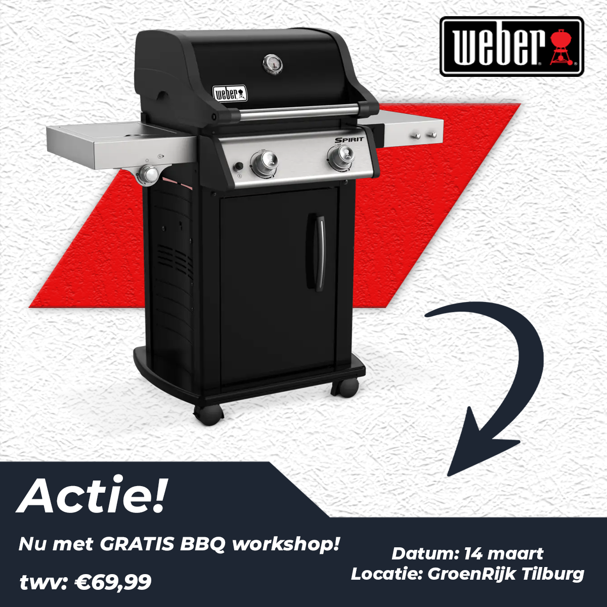 Weber Spirit e-225 gbs -zwart - afbeelding 1