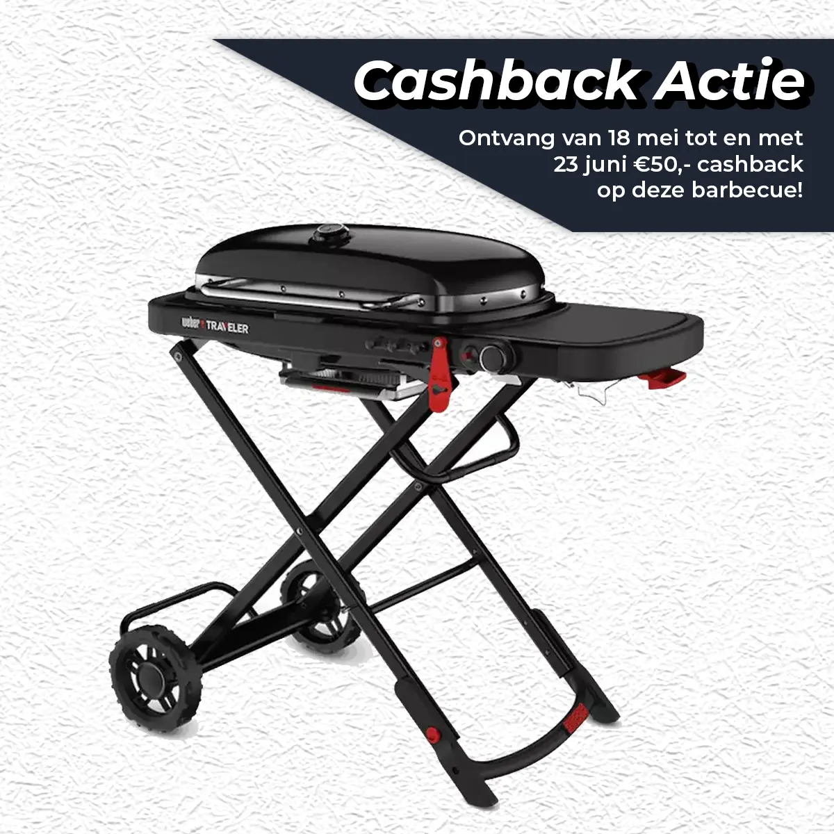 BBQkopen.nl Weber Traveler Compact Gasbarbecue Gas BBQ aanbieding