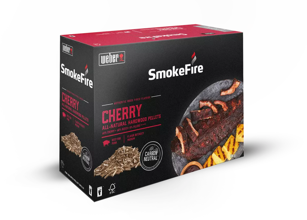 Wood pellets fsc cherry, Weber, bbqkopen