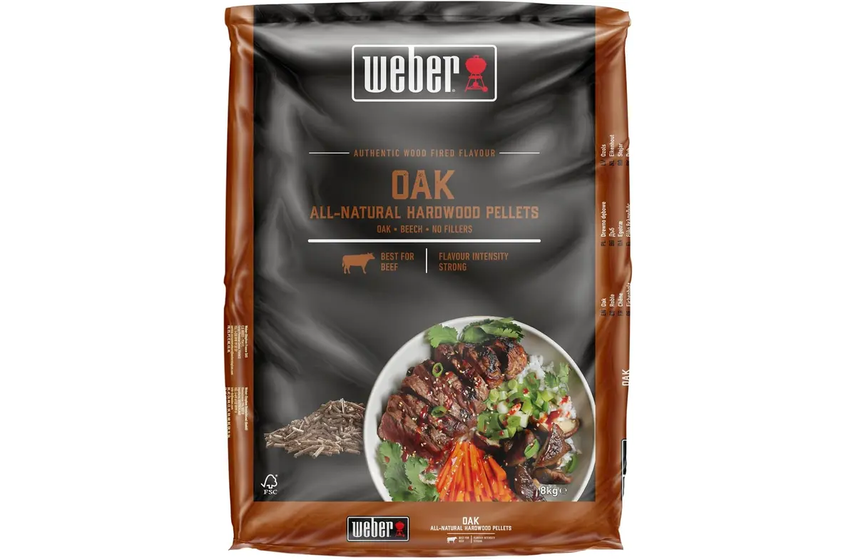 Wood pellets fsc oak, Weber, bbqkopen
