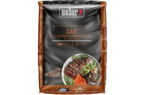Wood pellets fsc oak, Weber, bbqkopen